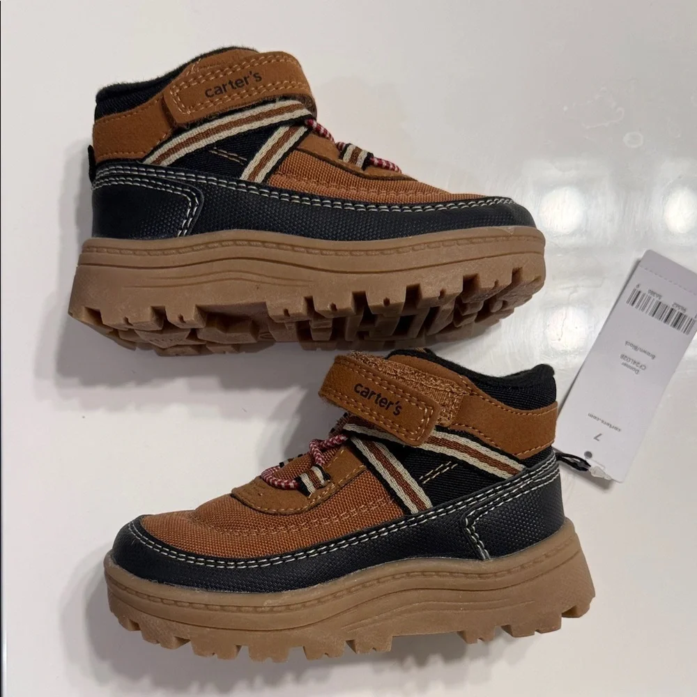 Carter's Brown and Black Toddler Rugged Strap Boots